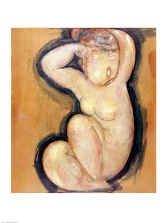Picture of Posterazzi BALXIR204952LARGE Caryatid C.1913-14 Poster Print by Amedeo Modigliani - 24 x 36 in. - Large