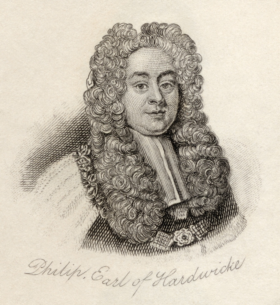 Philip Yorke 1St Earl of Hardwicke 1690 - 1764 English Lord Chancellor From The Book Crabbs Historical Dictionary Published Poster Print - 14 x 15