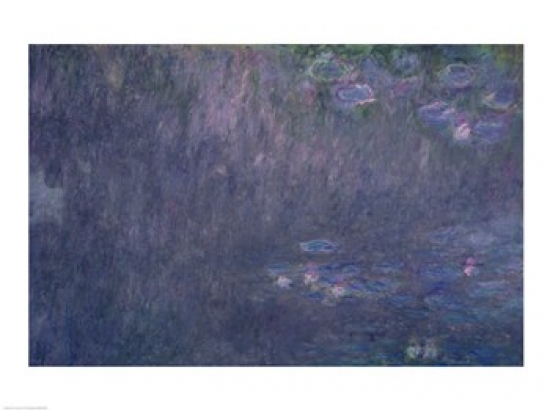 BALXIR206401LARGE Waterlilies - Reflections of Trees Detail From The Left Hand Side 1915-26 Poster Print by Claude Monet - 36 x 24 in. - Large
