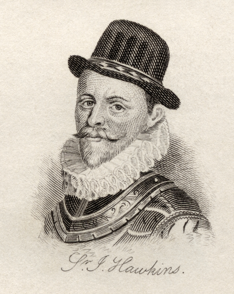 Admiral Sir John Hawkins Also Spelled Hawkyns 1532 - 1595 English Shipbuilder Poster Print - 26 x 32
