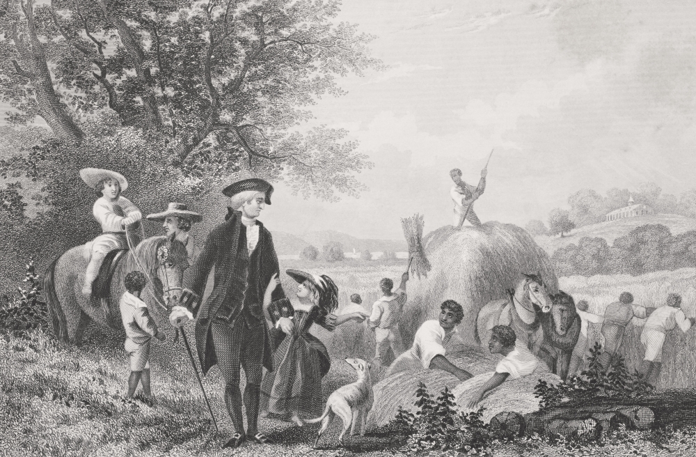 Washington At Mount Vernon USA. George Washington 1732 - 1799 First President Poster Print - Large - 36 x 24