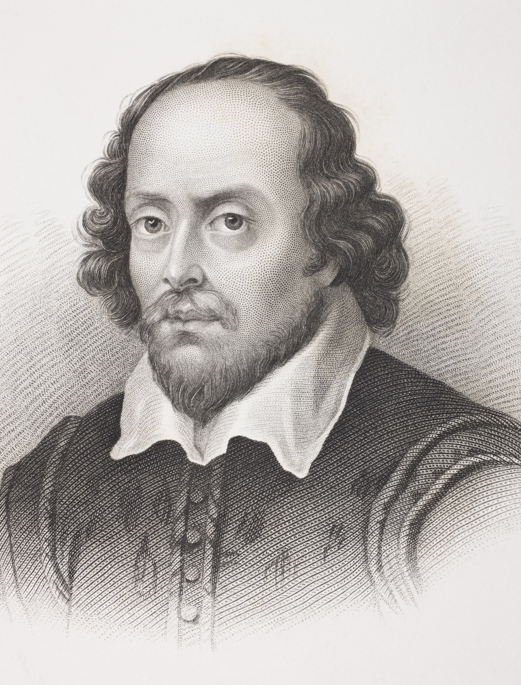 William Shakespeare 1564 - 1616 English Poet Playwright Dramatist & Actor From The Book Gallery of Historical Portra Poster Print, 12 x 16