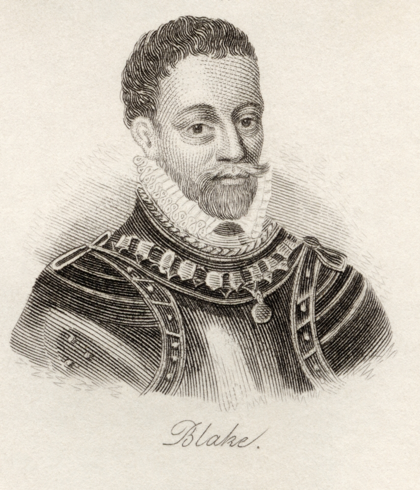 Robert Blake 1599 - 1657 English Naval Commander & Admiral From The Book Crabbs Historical Dictionary Published Poster Print, Large - 26 x 30