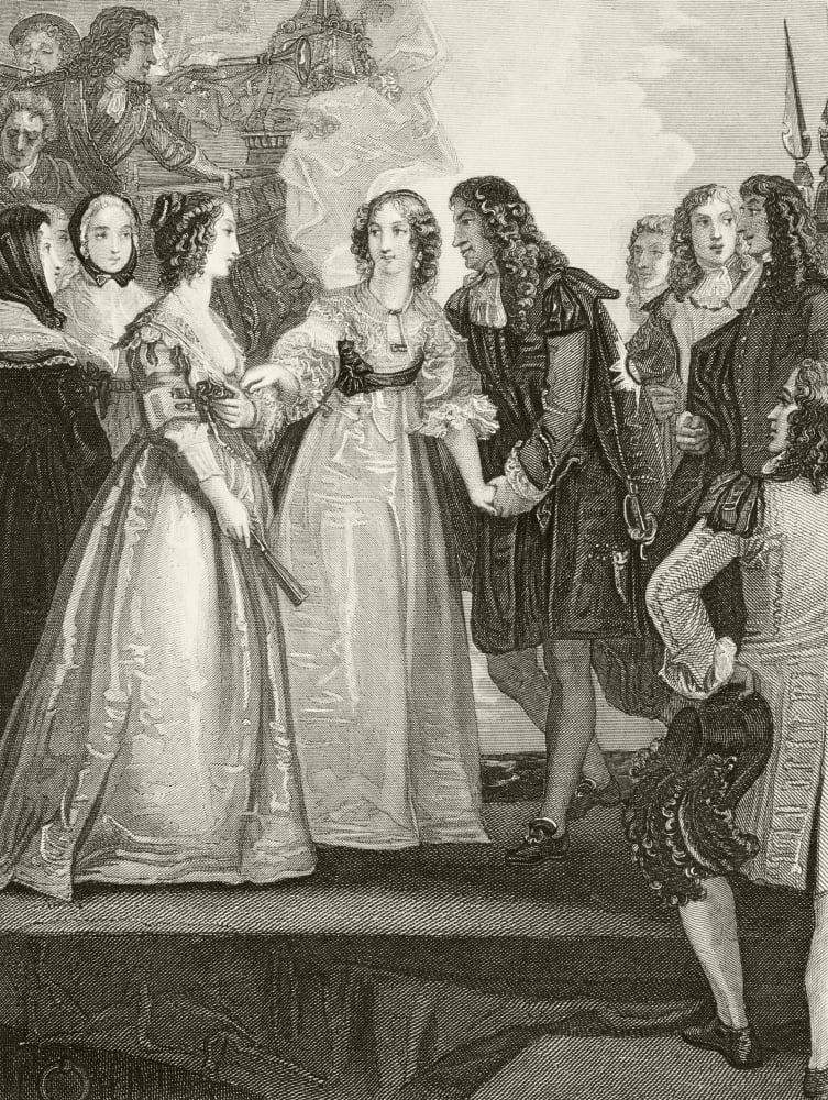 King Charles II of England Meeting His Sister Duchess Henrietta of Orleans At Dover 1670 From The National & Domestic Poster Print - Large - 24 x 32 -  BrainBoosters, BR3168604