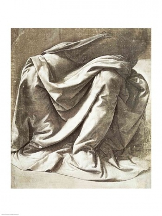 BALXIR181227LARGE Drapery Study for A Seated Figure Poster Print by Leonardo Da Vinci - 24 x 36 in. - Large