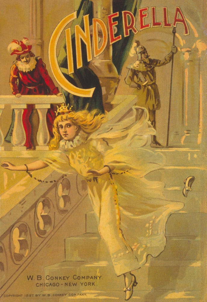 DPI1856447LARGE Cinderella Cover of Childrens Book Published by W. B. Conkey Company Chicago USA 1903 Poster Print, Large - 24 x 34