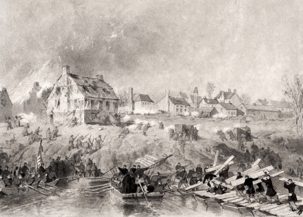 DPI1856451LARGE Attack On Fredericksburg Virginia After Alonso Chappel Published In National Poster Print, Large - 34 x 24