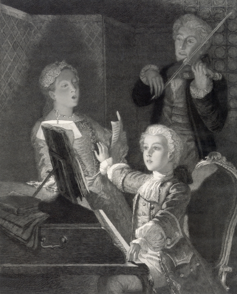 Wolfgang Amadeus Mozart 1756 1791 As A Child. Austrian Composer & Musician From A 19th Century Engraving Poster Print, 13 x 16 -  BrainBoosters, BR937812