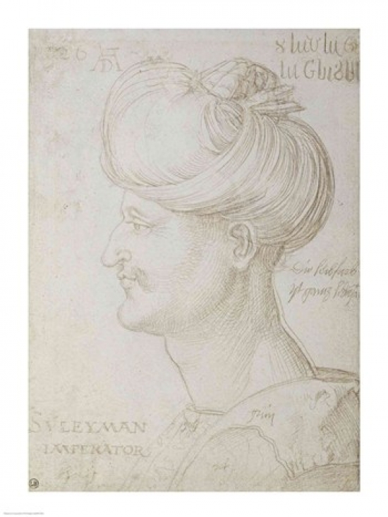 Picture of Posterazzi BALXIR72091 Head of Suleyman The Magnificent Poster Print by Albrecht Durer - 18 x 24 in.