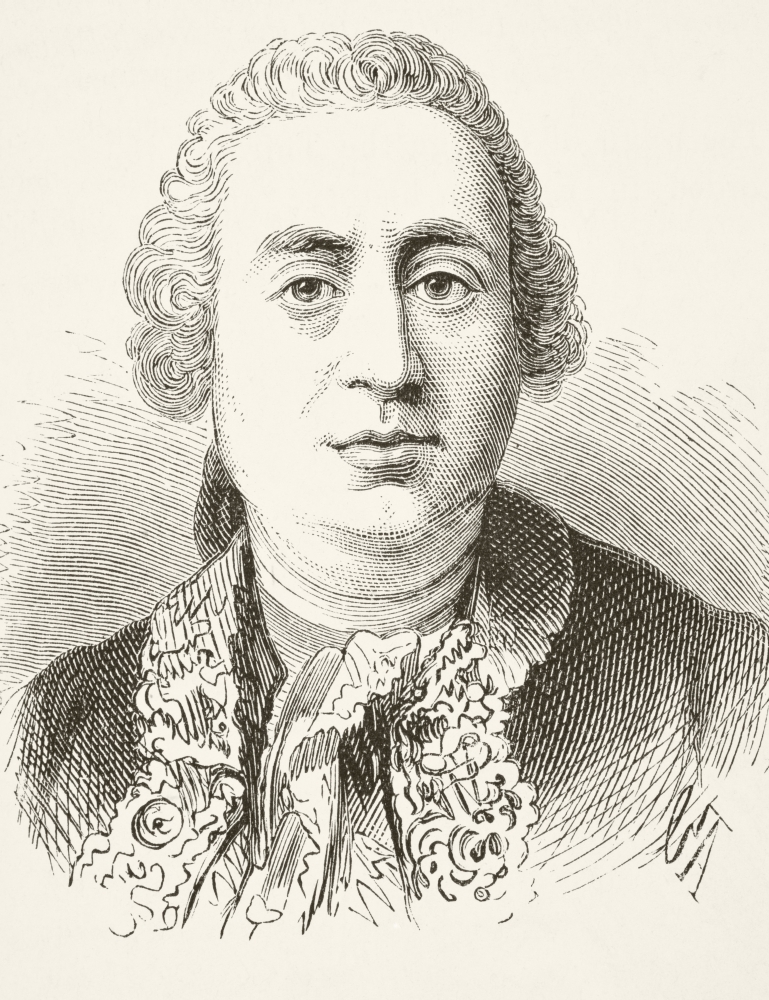 David Hume 1711 To 1776 Scottish Historian & Philosopher From The National & Domestic History of England by William Aubrey Poster Print, 12 x 16