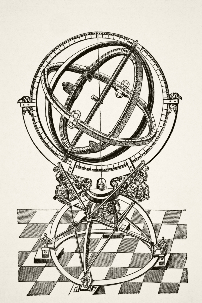 Equatorial Rings Or Circles After Copper Engraving In Book Tychonis Brahe Astronomiae Instauratae Mechanica of 1602 Fro Poster Print - Large - 24 x 36