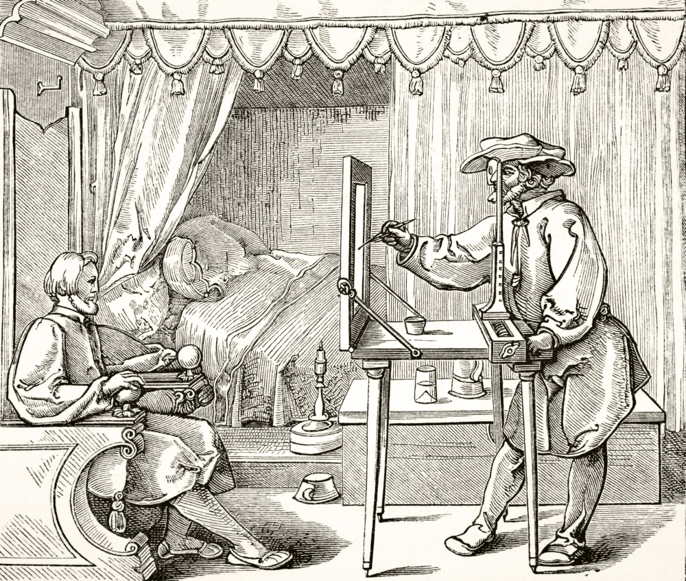 Instruments of Mathematical Precision for Executing Portraits After A Wood Engraving by Albert Durer of 1535 From Scienc Poster Print, 16 x 13