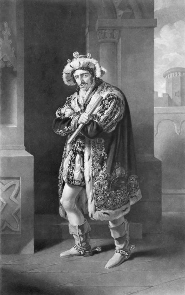 Picture of Edmund Kean 1787 To 1833 English Actor In Richard The Third Act IV Scene 4 by William Shakespeare 1564 To 1616 Engraved by C.Turnerby After Painting by J.J. Halls Poster Print, 11 x 18