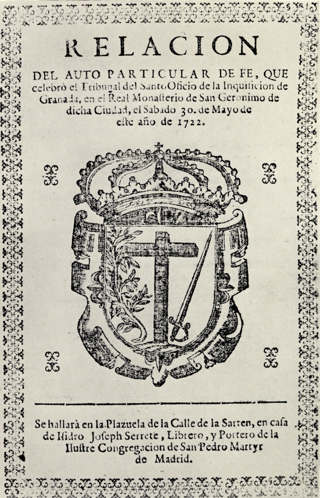 DPI1856588 Notice Concerning An Auto De Fe Granada 1722 From The Book The Spanish Inquisition by Cecil Roth Published 1937 Poster Print, 11 x 18