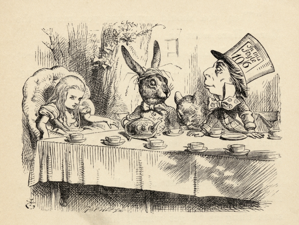 Picture of Posterazzi DPI1856609 Alice At The Mad Hatters Tea Party Illustration by John Tenniel From The Book Alicess Adventures In Wonderland by Lewis Carroll Published 1891 Poster Print, 16 x 12