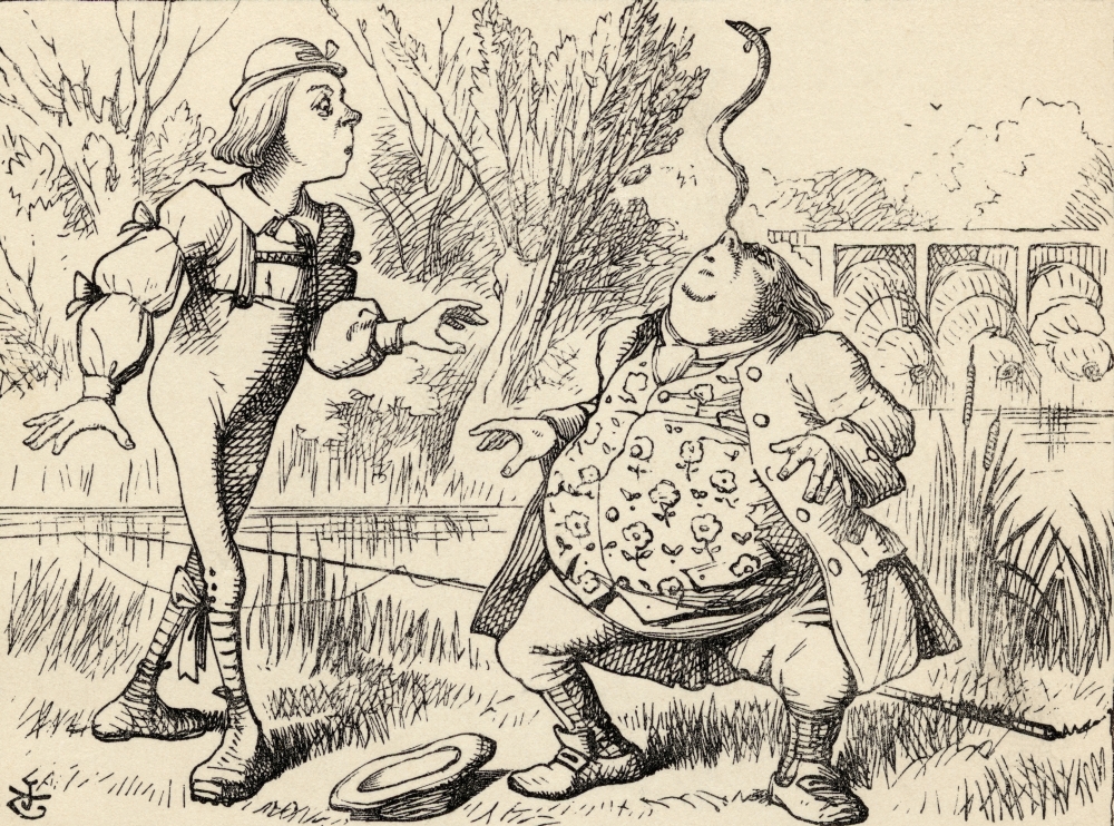 Father William Balancing An Eel On His Nose Illustration by John Tenniel From The Book Alicess Adventures In Wonderland Poster Print - Large - 34 x 24