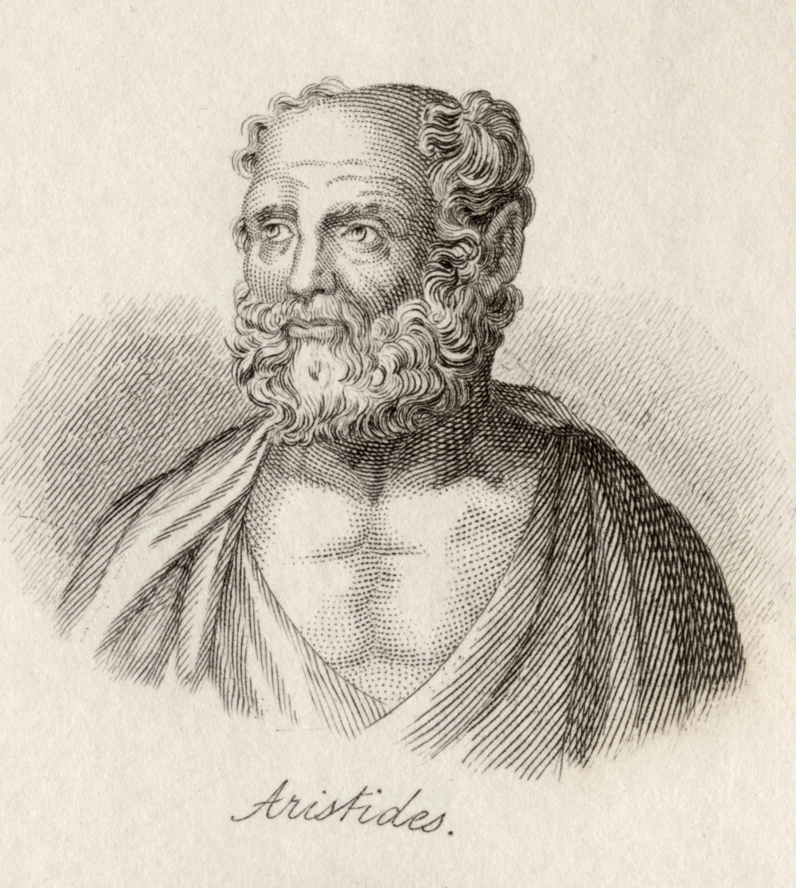 DPI1856788 Aristides C.Ad 140. Athenian Christian Philosopher. Engraved by J.W.Cook Poster Print, 13 x 15