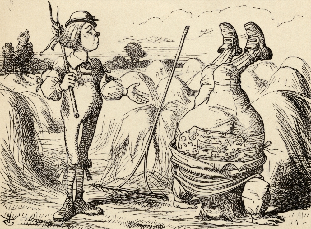 Father William Standing On His Head Illustration by John Tenniel From The Book Alicess Adventures In Wonderland by Lewi Poster Print - Large - 34 x 24