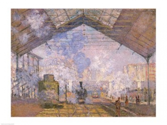 Picture of Posterazzi BALXIR18893LARGE The Gare St. Lazare 1877 Poster Print by Claude Monet - 36 x 24 in. - Large