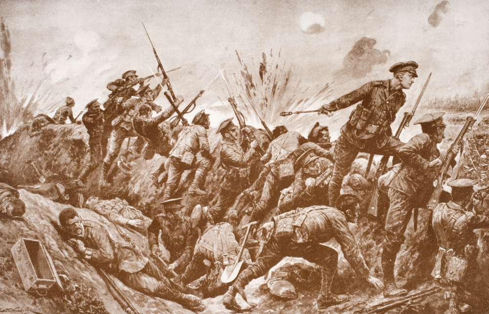 DPI1856785LARGE Second-Lieutenant G.H. Woolley Winning Victoria Cross In The Defense of Hill 60 Poster Print, Large - 36 x 22