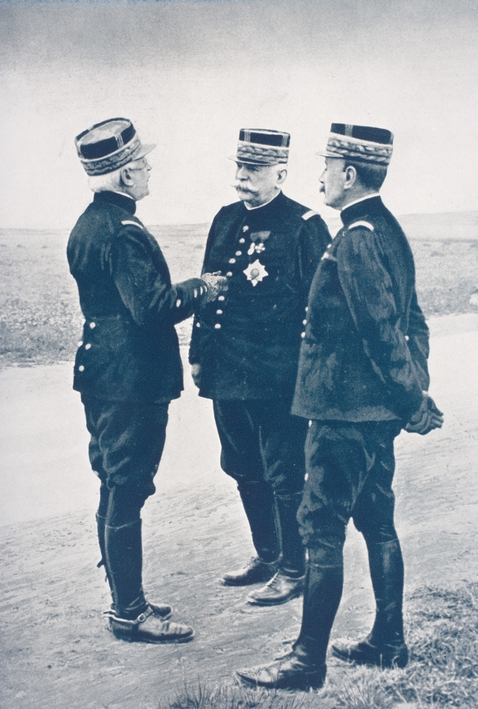 DPI1856780LARGE Three French Commanders. General Durbal Left General Joffre Centre & General Foch Right Poster Print, Large - 24 x 36