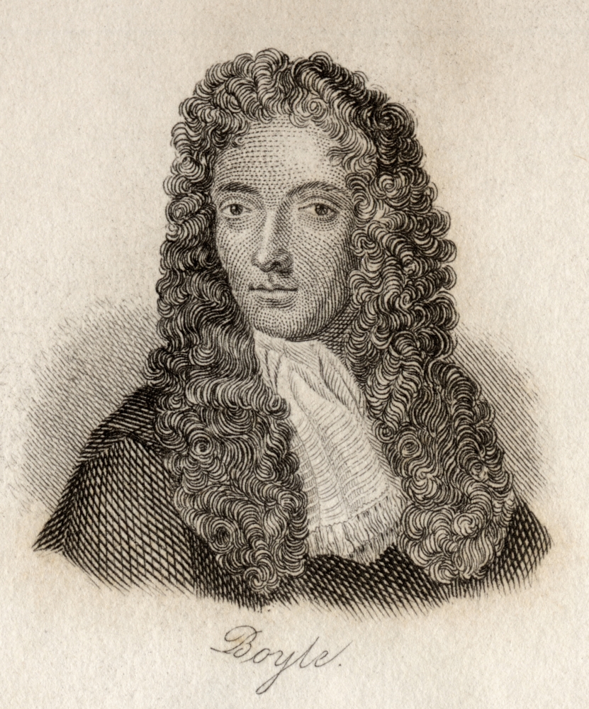DPI1856808 Robert Boyle 1627-1691. Anglo-Irish Chemist & Natural Philosopher. Engraved by J.W.Cook Poster Print, 13 x 15