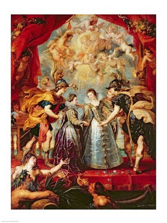 Picture of Posterazzi BALXIR17702LARGE The Medici Cycle - Exchange of The Two Princesses of France & Spain Poster Print by Peter Paul Rubens - 24 x 36 in. - Large