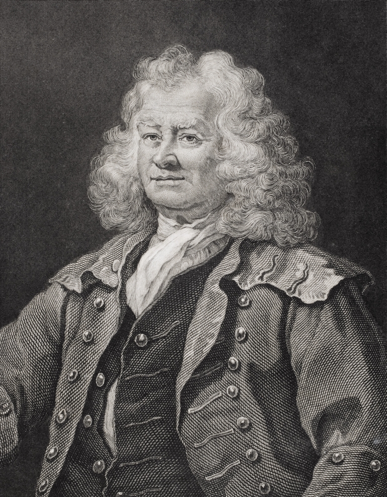 Picture of   Thomas Coram&#44; 1668-1751 English Philanthropist & Colonizer. Founder of The Foundling Hospital London In 1739 Engraved by J.W.Cook From Painting by William Hogarth Poster Print&#44; 12 x 16