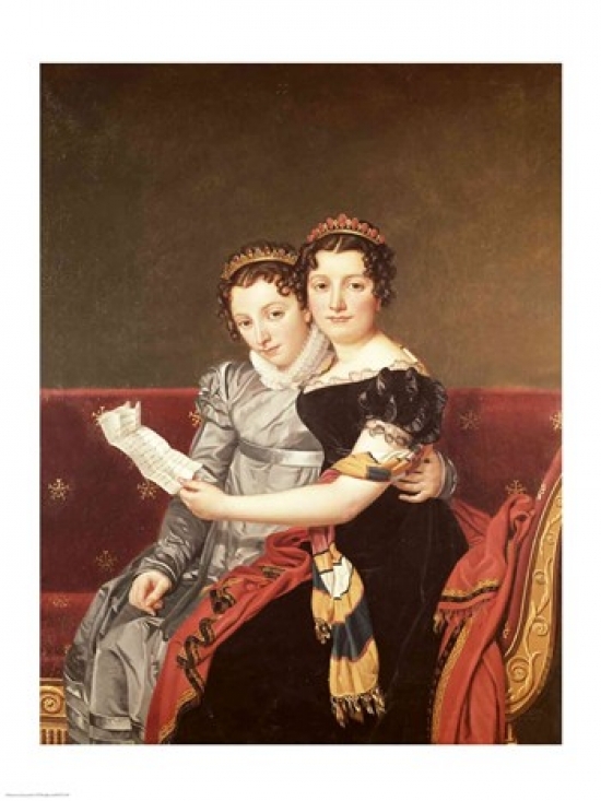Zenaide & Charlotte Poster Print by Jacques-Louis David - 24 x 36 in. - Large