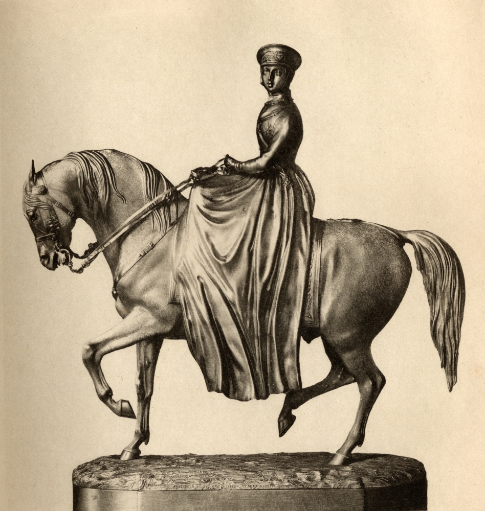 Silver Statuette of Queen Victoria 1819-1901 Engraved by Emery Walker From The Book The Letters of Queen Victoria 1844 Poster Print - Large - 28 x 30