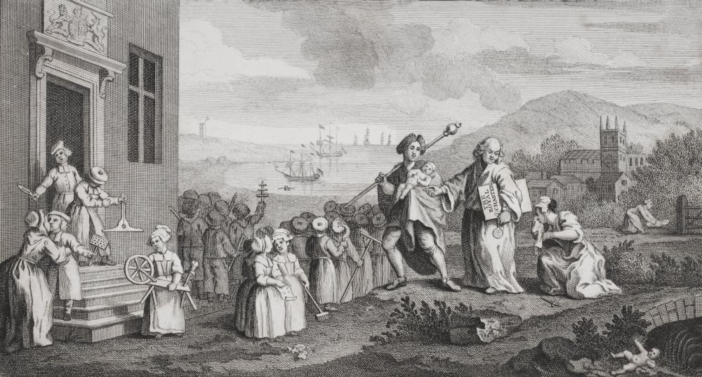 DPI1857014LARGE The Foundlings by William Hogarth Engraved by F. Morellon La Cave Poster Print, Large - 40 x 20