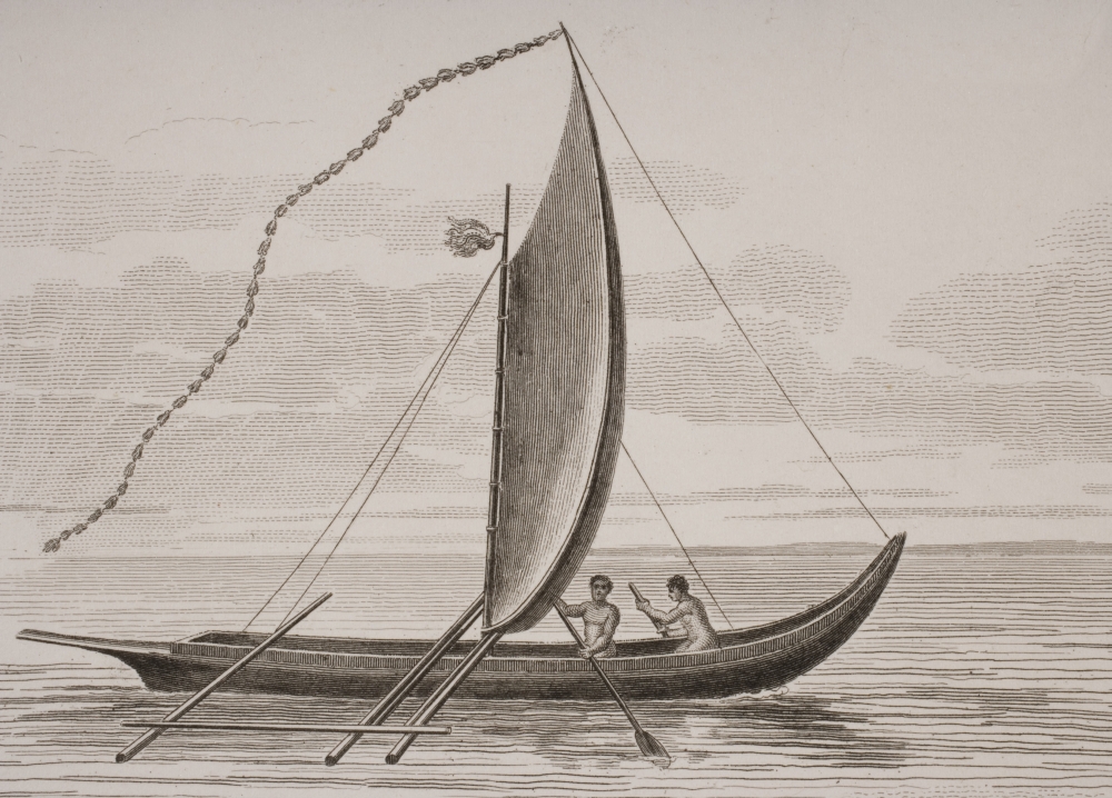 DPI1857032 A Pahie. A Tahitian Boat From A Print Dated 1820 Engraved by Milton After W. Anderson Poster Print, 17 x 12