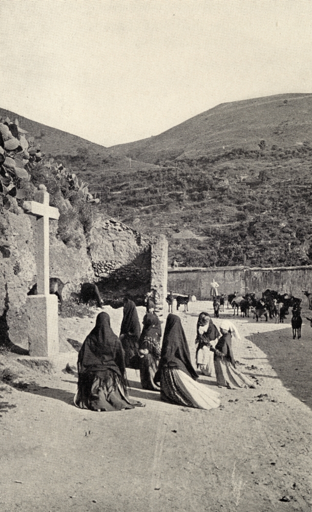 A Roadside Scene in Spain C.1900 Poster Print - 11 x 19