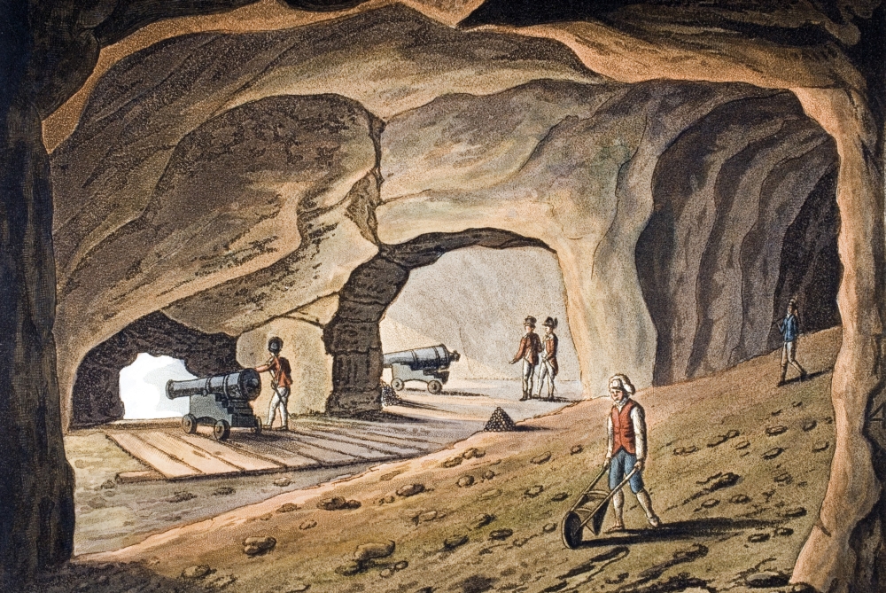 DPI1857029LARGE Inside A Gallery On The Rock of Gibraltar. Engraved by I.C.Stadler After Rev C.Willyams Poster Print, Large - 36 x 24