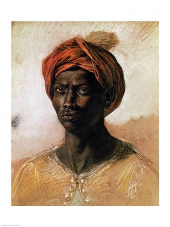 Picture of Posterazzi BALXIR180072LARGE Portrait of A Turk in A Turban C.1826 Poster Print by Eugene Delacroix - 24 x 36 in. - Large