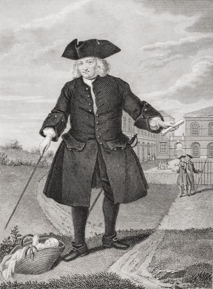 DPI1857012LARGE Thomas Coram 1668-1751 English Philanthropist & Colonizer. Founder Poster Print, Large - 24 x 32
