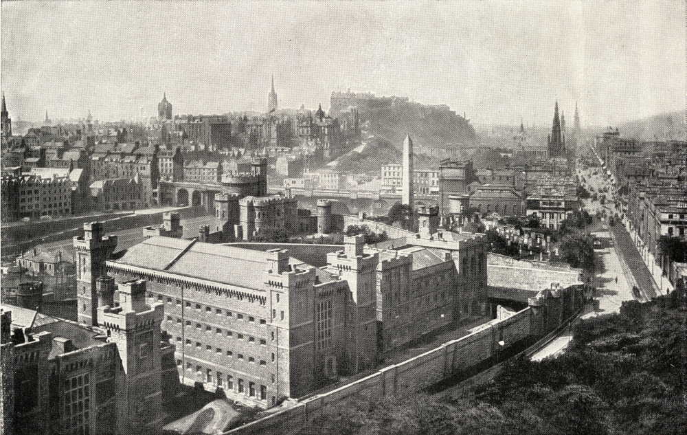 A View of Edinburgh In 1842 From The Book V.R.I. Her Life & Empire by Poster Print - 19 x 12