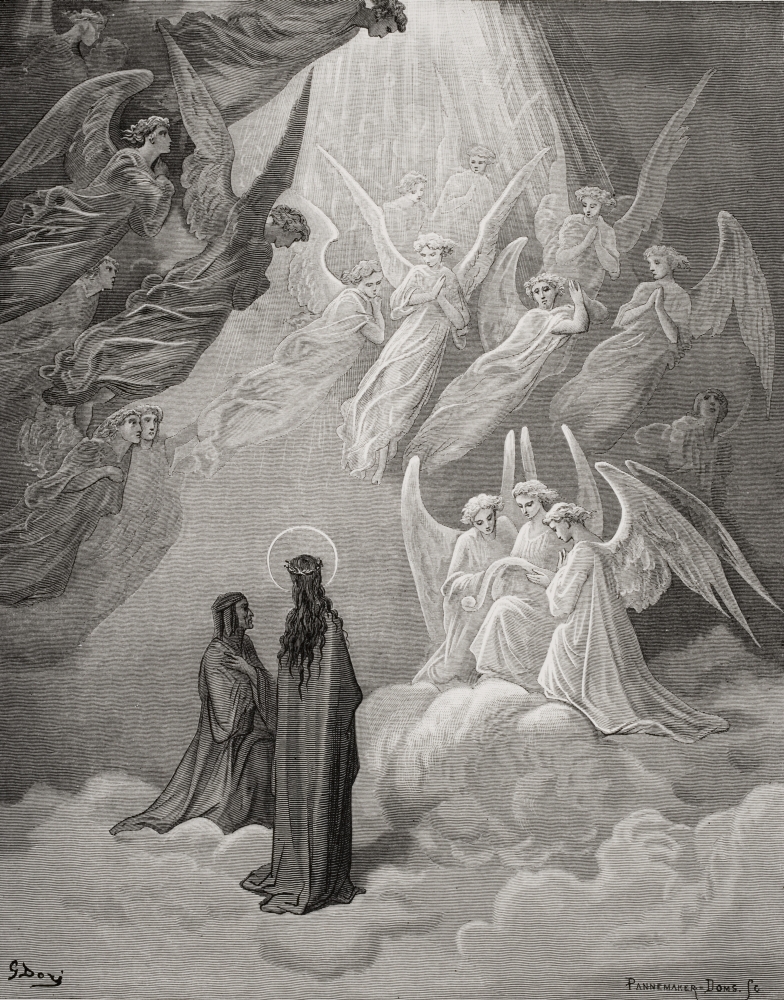 Illustration for Paradiso by Dante Alighieri Canto Xx Lines 10 To 12 by Gustave Dore 1832-1883 French Artist & Illustrated Poster Print, 13 x 16
