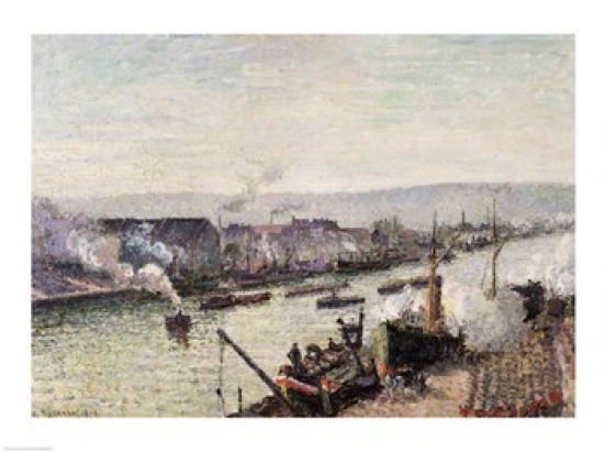 Picture of Posterazzi BALXIR181208 Saint-Sever Port Rouen 1896 Poster Print by Camille Pissarro - 24 x 18 in.