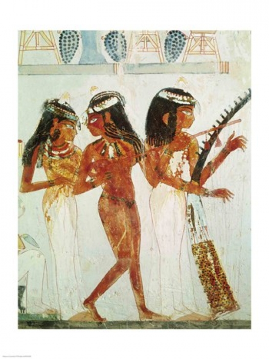 Picture of Posterazzi BALXIR184050 Musicians & A Dancer From The Tomb of Nakht Poster Print - 18 x 24 in.