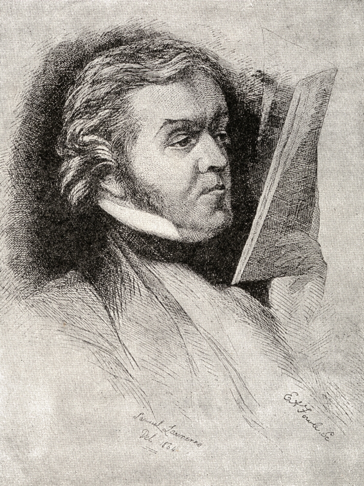 DPI1857116LARGE William Makepeace Thackeray 1811-1863 English Novelist From An Etching of A Portrait by Samuel Lawrence Poster Print, Large - 24 x 32