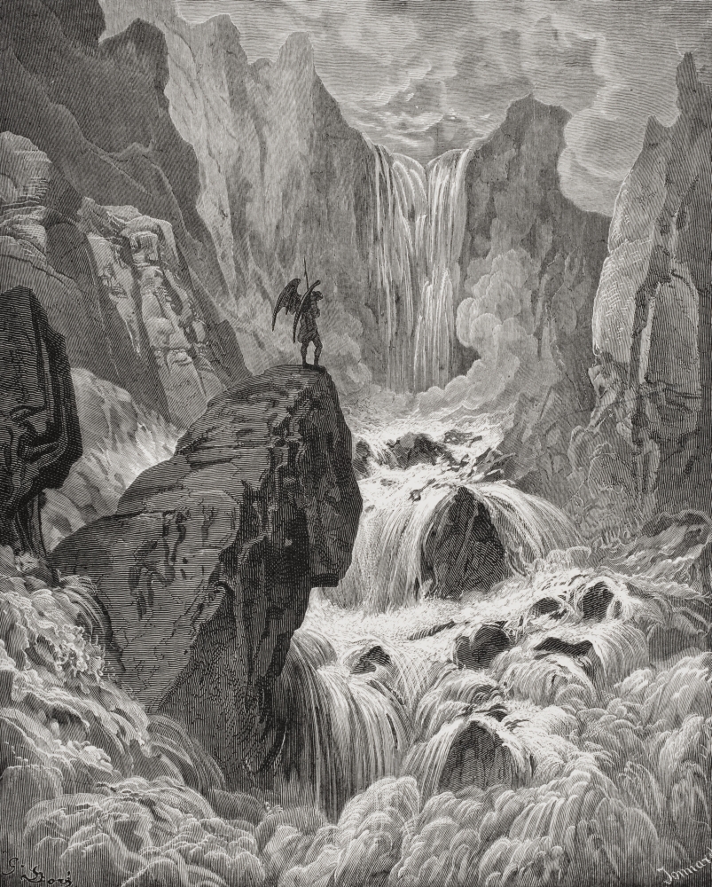 Illustration by Gustave Dore 1832-1883 French Artist & Illustrator for Paradise Lost by John Milton Book Ix Lines 74 Poster Print, Large - 26 x 32