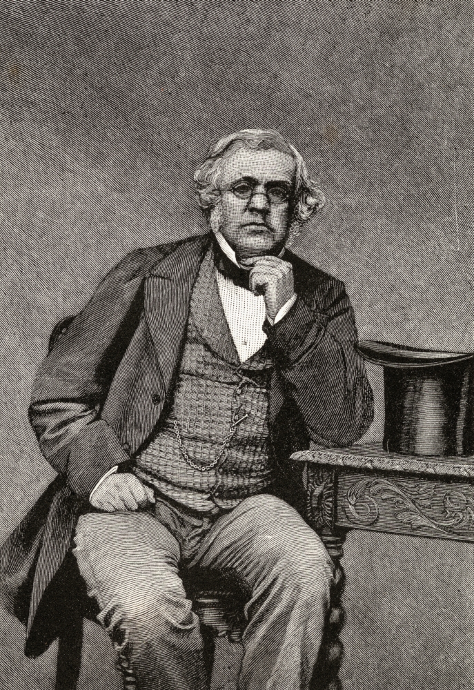 DPI1857115LARGE William Makepeace Thackeray 1811-1863. English Novelist From A Photograph Poster Print, Large - 24 x 34