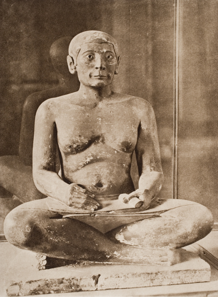 A Royal Scribe of Egypt From The Statue In The Louvre From The Book The Outline Poster Print - 24 x 32