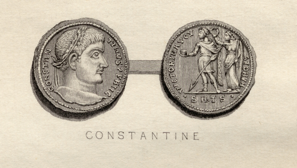Solidus Coin From The Time of Constantine I Flavius Valerius Constantinus A.D. 285 - 337 Roman Emperor Poster Print