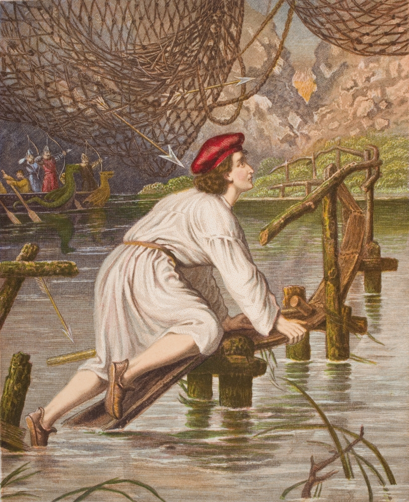 Tender Conscience Crossing The Bridge From The Book The Pilgrims Progress by John Bunyan, From Late 19th Century Edition Poster Print, 13 x 16 -  Posterazzi, DPI1857186