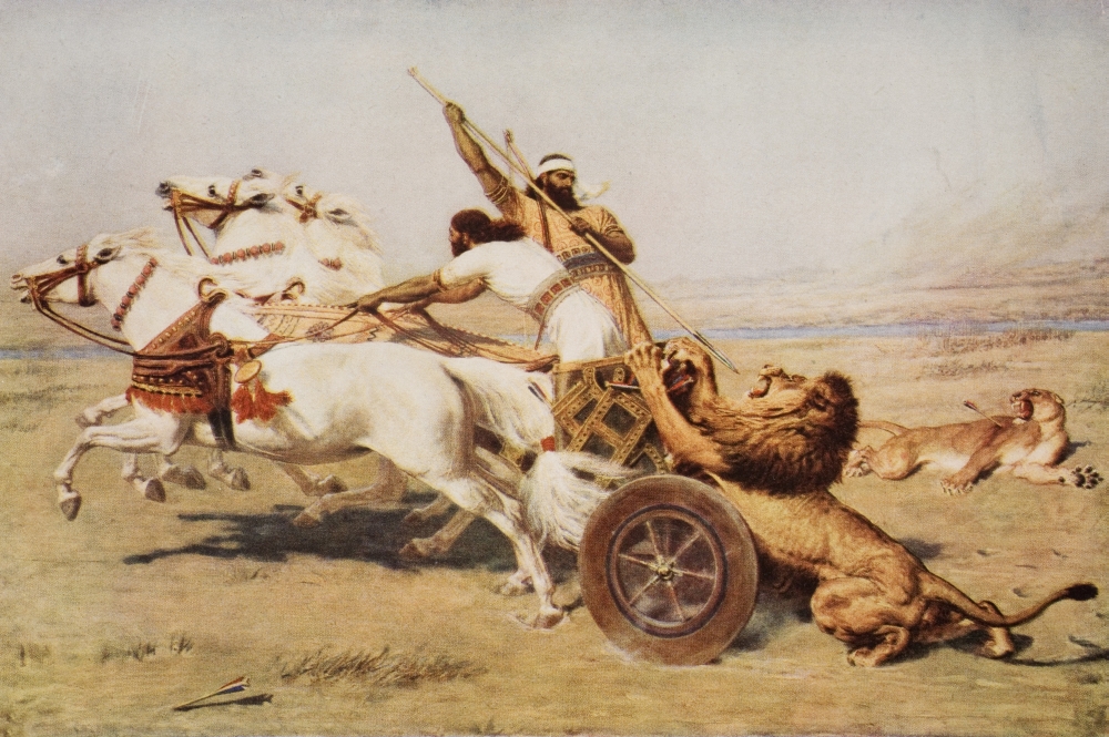 DPI1857200LARGE Nimrod A Mighty Hunter From The Painting by Briton Riviere From The Book Poster Print, Large - 36 x 24