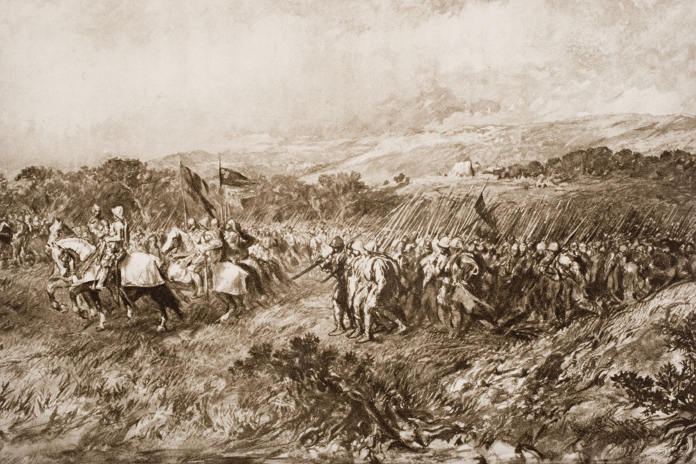 Crusaders On The March by Sir John Gilbert From The Book The Outline of History Poster Print, Large - 34 x 22