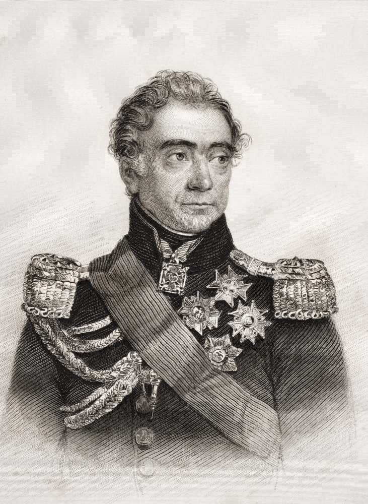 Auguste Frederic Louis Viesse De Marmont Duc De Raguse 1774-1852 French Marshal Engraved by R Young After Maurir Poster Print - Large - 24 x 34