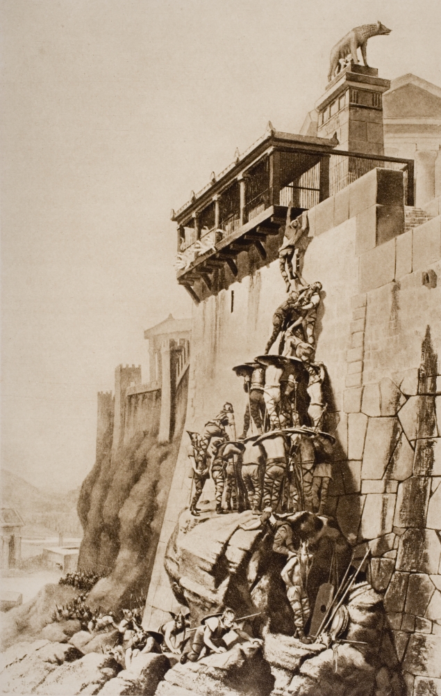 Rome Saved by The Sacred Geese of Juno From The Book The Outline of History by HGWells Volume 1 Published 1920 Poster Print - Large - 22 x 36